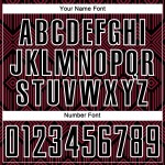 Maglia da calcio personalizzata Crimson Black-White con forme geometriche astratte stampate a sublimazione