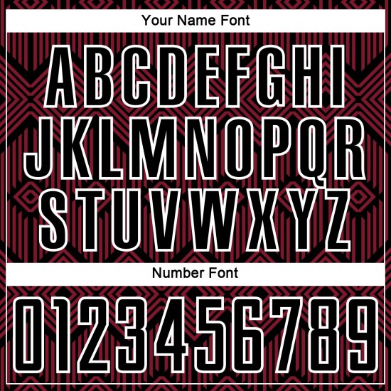 Maglia da calcio personalizzata Crimson Black-White con forme geometriche astratte stampate a sublimazione