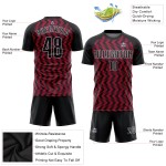 Maglia da calcio personalizzata Crimson Black-White Sublimation